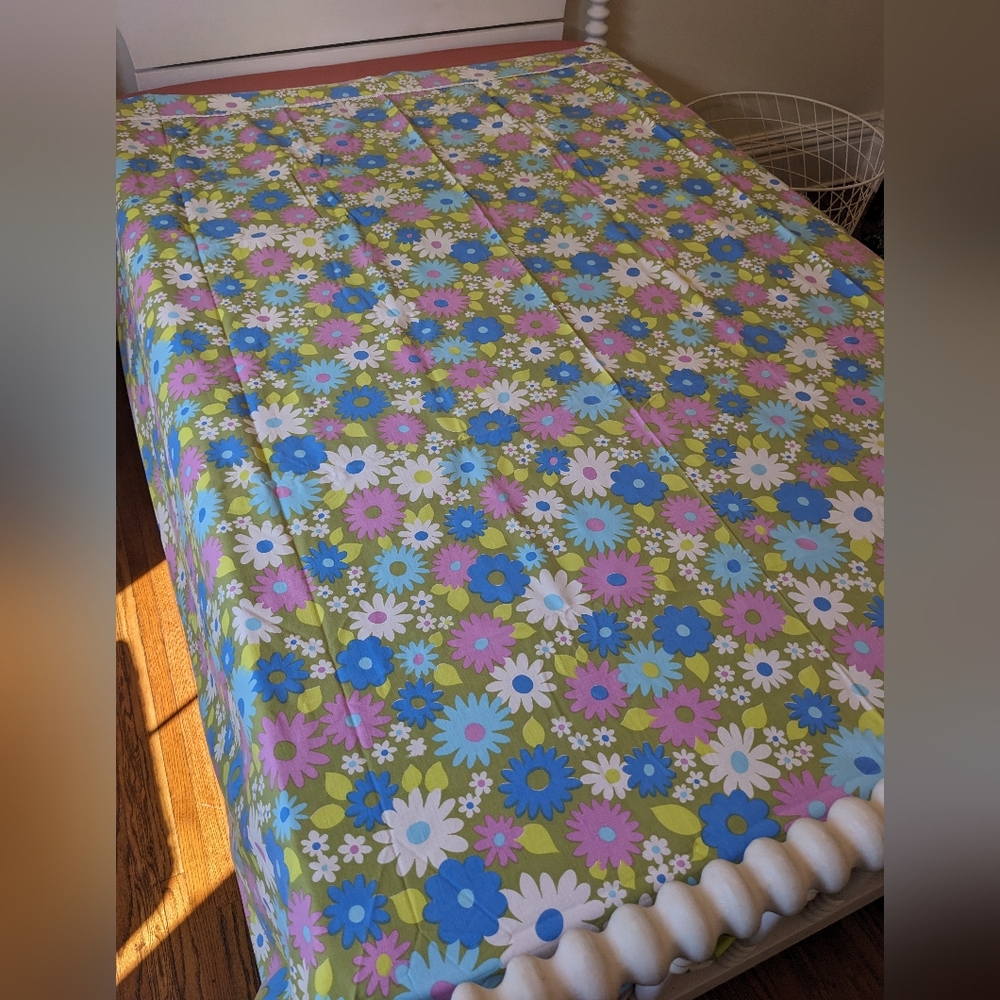 Vintage Funky floral double bed sheet